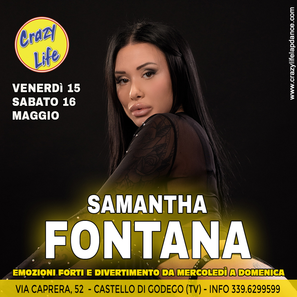 8 e 9 maggio 2026 weekend con le girls del Crazy Life!15 e 16 maggio ospite Samantha Fontana!