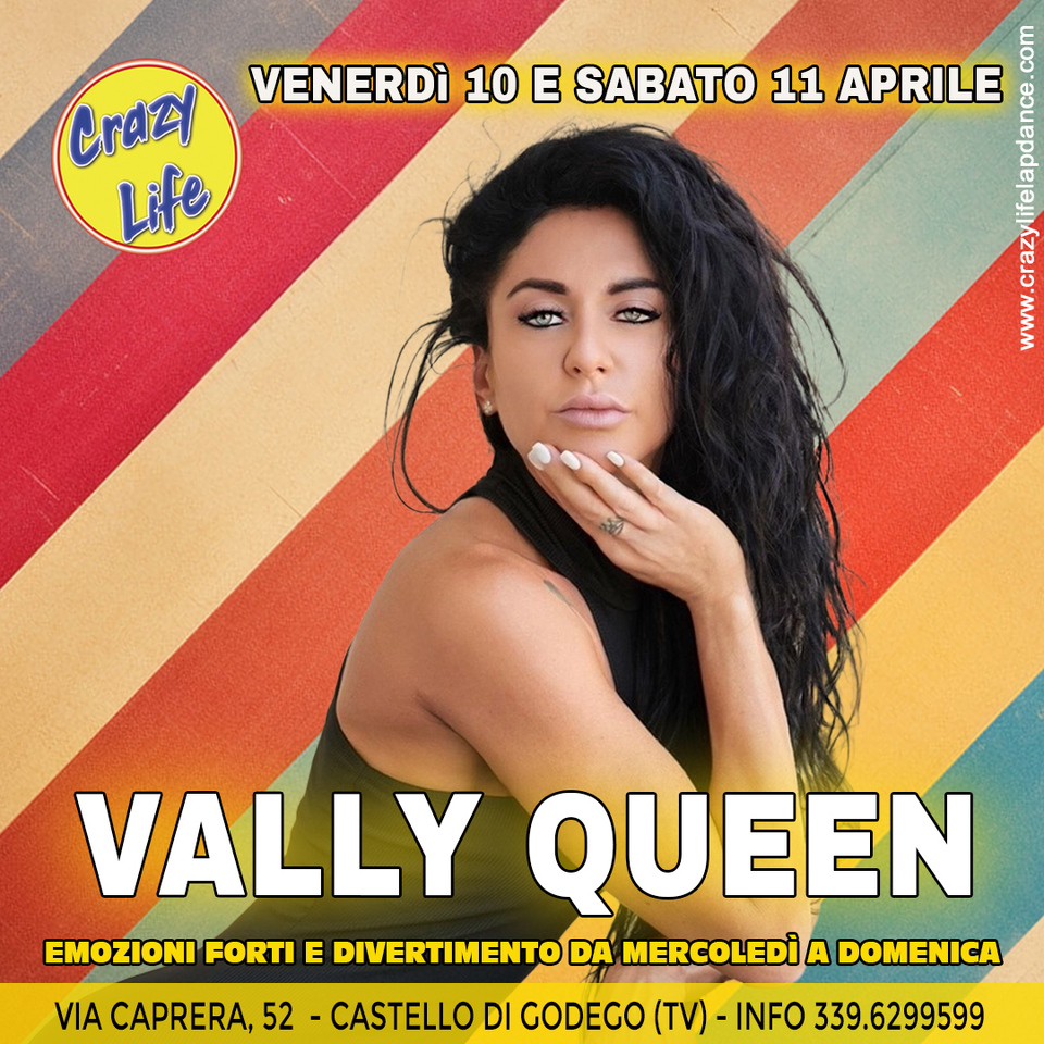 Weekend 10 e 11 aprile insieme a Valy Queen! Le nostre girls ti aspettano! Non mancare. Crazy è aperto da mercoledì a domenica. 🥳