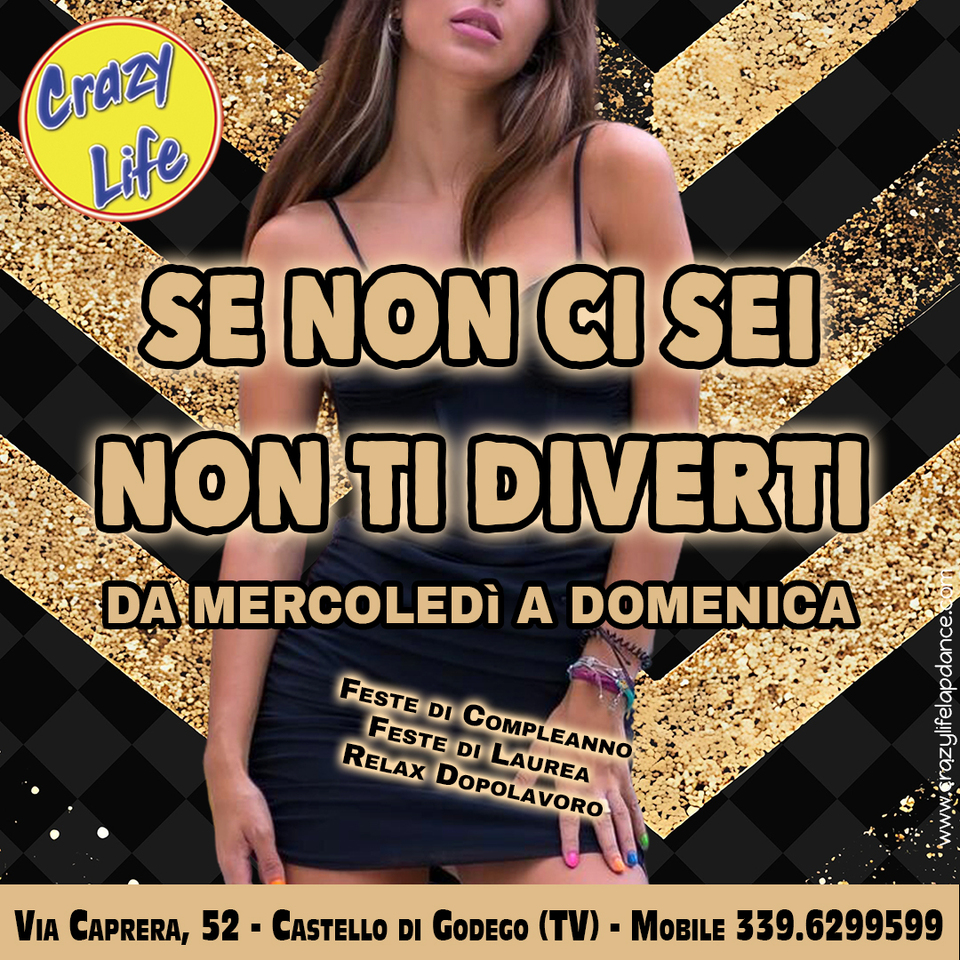 Weekend 24 e 25 aprile: le nostre girls ti aspettano! Non mancare. Crazy è aperto da mercoledì a domenica.  Domenica aperto dalle 21 alle 2.🥳