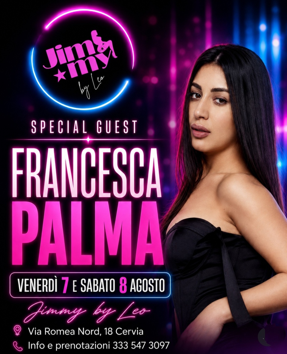 Jimmy di Cervia - Venerdì 7 e sabato 8 agosto 2026