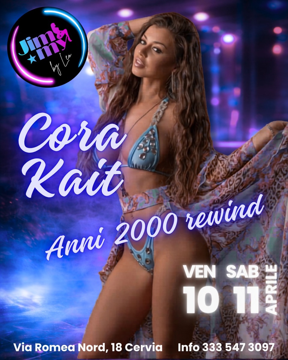 Venerdì 10 e sabato 11 aprile ospite Cora Kait!